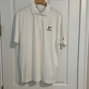 Under Armour USFSP White Polo with Logo NWT